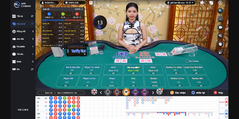 Cách tính điểm bài baccarat